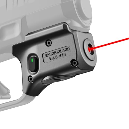 WARRIORLAND Red Laser Sight Fit Springfield Armory Hellcat (Not Fit Hellcat Pro), First Red Beam Sight with Power Indicator, Trigger Laser with Ambidextrous On/Off Switch, WLS-118