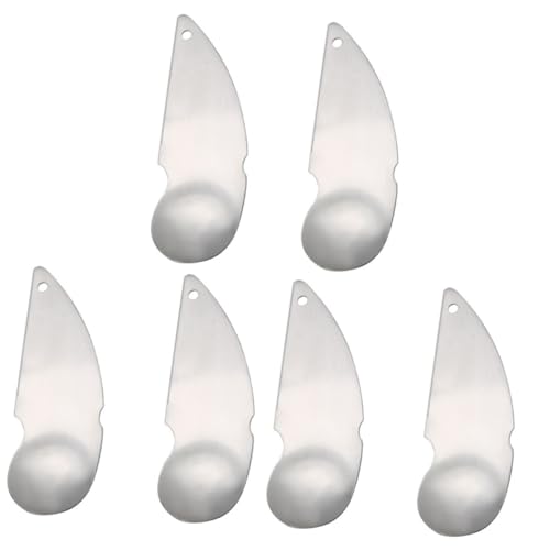 ABOOFAN 6 Pièces Cuillère à Kiwis Outil Pratique Avocat Coupe-Kiwis Légume Cuillères à Découper Les Kiwis à Éplucher Carotte Pomme De Terre Pulpe Fruit Acier Inoxydable Viande