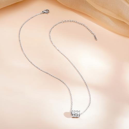 Image of Rubans Demi Fine Stainless Steel AD Pendant Necklace Gift for Women & Girls