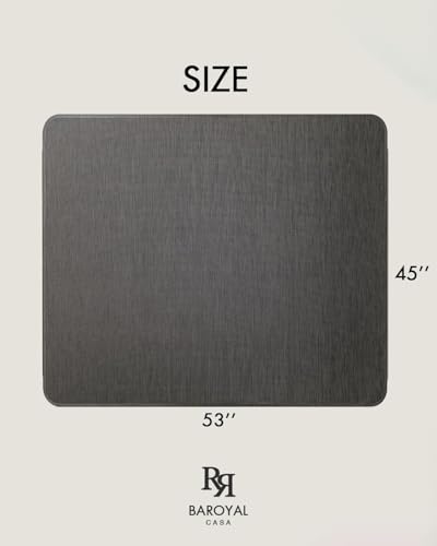 Image of Baroyal Office Chair Mat for Hardwood Floor Under Desk Computer Rolling Chair Mat for Wood /Tile Floor Non-Slip Heavy Duty Desk Rug PVC Plastic Hard Floor Protector 45 inchx 53 inch (Espresso)