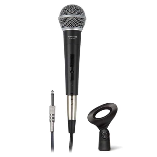 Microphone FONESTAR FDM-1036 filaire noir avec interrupteur on off