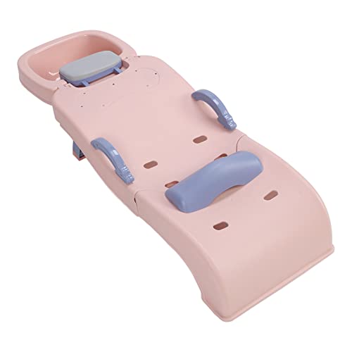 Chaise de shampoing pour enfants pliable rose pour bébé et enfant de 0 à 10 ans