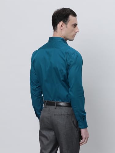 Image of THE SOUL PATROL Men's Casual Regular Fit Full Sleeve Premium Cotton Button-Down Shirt with Single Patch Pocket - Stylish, Classic, Comfortable, and Elegant for Everyday Wear