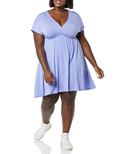 Image of Amazon Essentials Women's V Neck Elastic Waist Surplice Dress (Available in Plus Size)