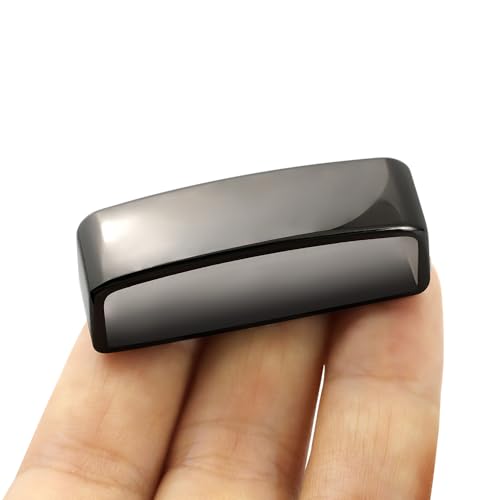 TANJUN 2pcs Belt Loop Keepers 33mm-35mm Metal Loops Anti-Slip Frosted Black Men's Women's Buckle Accessories2