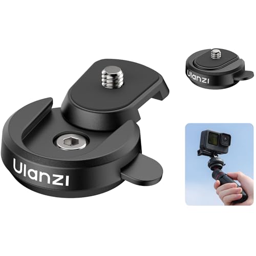 Image of ULANZI CK01 Cka Quick Release Base Set Camera Accessories, Quick Setup Kit with 1 /4'' Screw for GoPro DJI Insta360 AKASO Action Cameras, Small Camera and Lights Super-Quick Switching