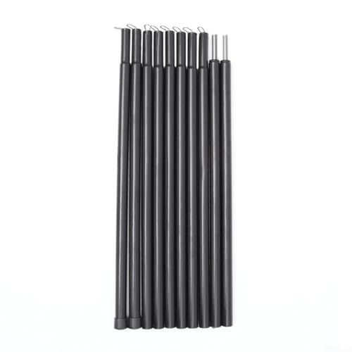 Crabop Camping Tarp Poles 10pcs Telescopic Tent Poles Adjustable Height Aluminium Alloy Rods for Car Canopy Beach Shelter Windbreak 230cm(10 knots)