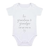 SproutJoy Hi Grandma & Grandpa Bodysuit for Baby Pregnancy Announcement You're Going to be Grandparents Newborn