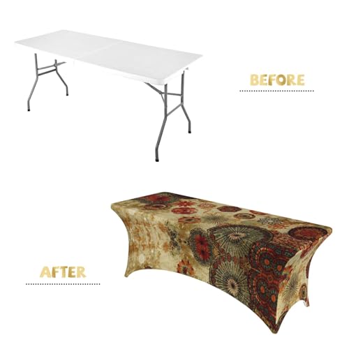Nappe extensible élasthanne EdWal anti-pli pour table rectangulaire 1,8m - 5