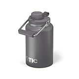 RTIC Half Gallon Outback Jug, Stainless Steel, Insulated Water Bottle with Lid and Handle, BPA-Free, Double Wall Vacuum Insulation, Ceramic Lined, Graphite