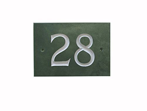 Green Slate House Number (1-99) (No 28) — image 1