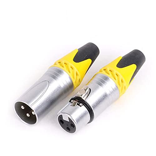 Conector XLR 3 pines enchufe MIC macho adaptador hembra 10 piezas terminales cable 3