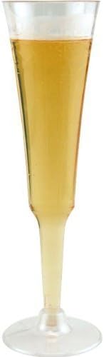 Fluted Disposable Champagne Glasses - 6 oz.: Case of 120