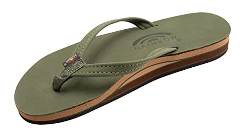 Image of Rainbow Sandals Women's Double Layer, Narrow Strap, Leather Sandals w /Arch