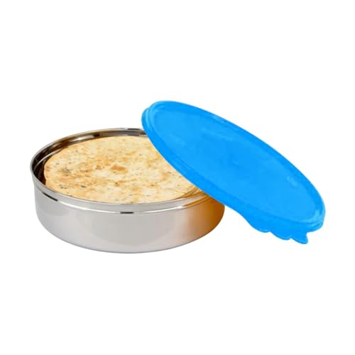 Image of SignoraWare Stainless Steel Medium Khakra Box /Container | Airtight & Leakproof | Compact & Stylish Design for Kitchen & Travel Use | Ideal for Khakhra, Snacks & Dry Fruits (2.6 LTR | TBlue)