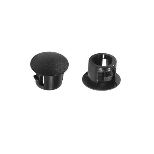 Image of 60 Pcs 1 /4 inch / 6mm Black Plastic Hole Plugs, Dustproof and Concealing, Suitable for Kitchen Cabinet Furniture