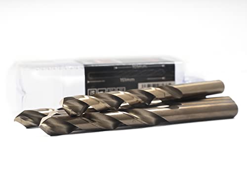 HSS Metallbohrer DIN338 M35 5% Kobalt zum Bohren in Edelstahl, Eisen und anderen Metallen Packung mit 5 Stück pro Maß (12mm)