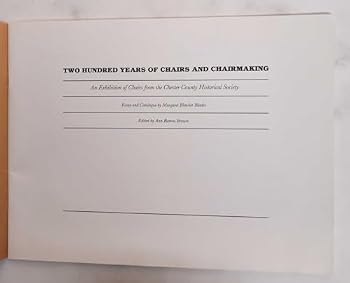 Paperback Two Hundred Years of Chairs and Chairmaking [Unknown] Book