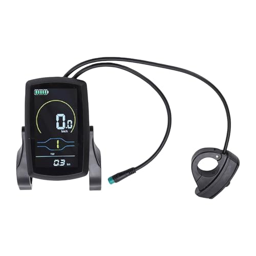 Asixxsix Pantalla LCD para Bicicleta Eléctrica, Material ABS 15 MA 30 MA Pantalla de Visualización para Bicicleta Eléctrica de 4 Modos, Velocímetro para con Cuentakilómetros y Velocímetro para