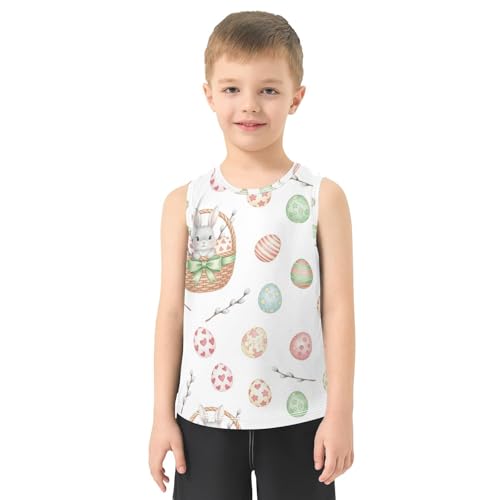 J JOYSAY Easter Bunny Eggs Boys Tank Top Sleeveless Muscle Shirts Quick Dry Sport Workout Active Kids T-Shirts 3-15T2