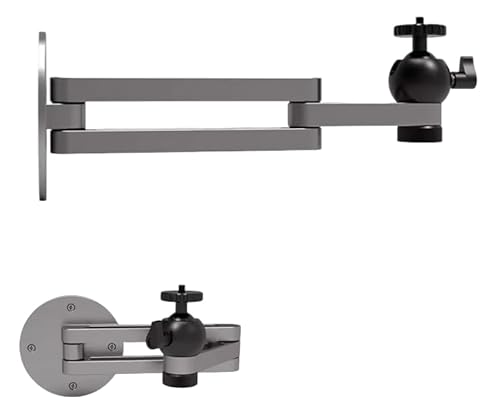 Aluminium foldable dual-axis wall-mounted projector bracket, 360° rotation, universal 1/4-inch standard screw compatible with projector equipment hanging bracket