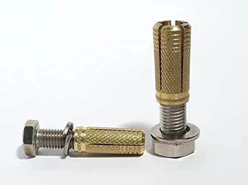 M5 Einschlaganker Schlaganker Messingdübel Maueranker-Spreizhülse zur Verankerung in Beton, Mauersteinen, Natursteinen (Packung mit 10 Stück)