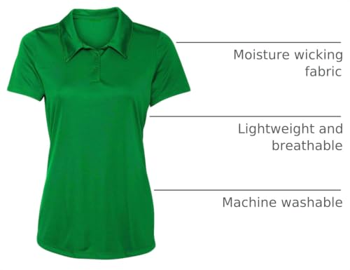 Image of Opna Women's Dry-Fit Golf Polo Shirts 3-Button Golf Polo's in 20 Colors XS-3XL Shirt