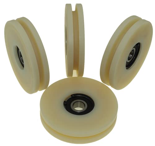 Ruote Cuscinetto 12 Mm Set 4 Ruote In Nylon 50mm - Poliammide, Portata 200kg, Cuscinetto 12mm Per Guide Scorrevoli E Carrelli Ruote Scorrevoli Portata 200kg