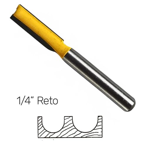 EVALD Jogo de Fresas Tupia para Madeira Haste 6 MM Kit 3 Peças EVJF-03