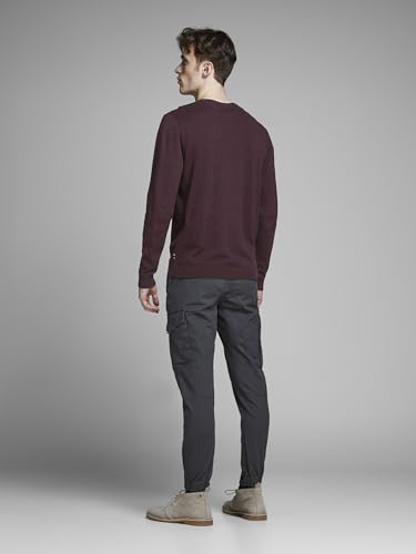 JACK & JONES Herren JJEBASIC Knit V-Neck, Port Royale/Twisted with Black, XXXL – Ansicht 3