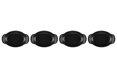 Image of Le Creuset Enameled Cast Iron Mini Oval Baker, .3 qt., 4p., Licorice | Gourmand Collection
