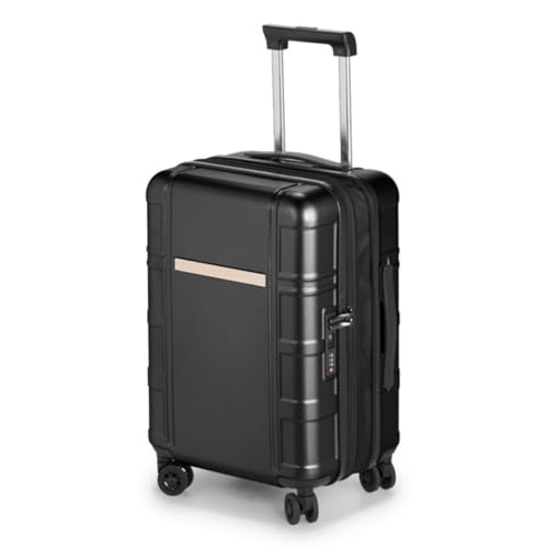 20 Inch Expandable Luggage, Suitcase, Single Suitcase, Silicone Handle, Inner Iron Outer Aluminum Trolley Case, Silent Wheels, Universal Wheels, TSA Combination Lock, Black3