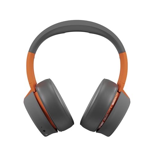 Image of Sonic Lamb Headphones with Built-in Subwoofers to FEEEEL Your Music. Over-Ear Design. Dual Pairing with USB Digital Audio - Ember Gray (Carry case Sold Separately)