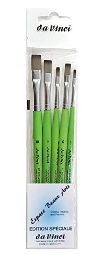 Da Vinci Fit-for-School Pinsel-Set 5er, Serie 374, Synthetikhaar-Flachpinsel ,2, 4, 6,8,10