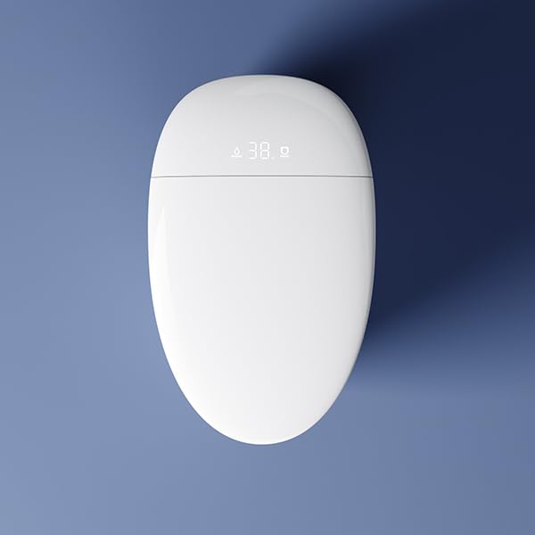 Image of #L1G -Smart Toilet with Built-in Bidet, Heated Seat,Warm Water and Dryer, Elongated Smart Toilet with Auto Flush, Auto Open and Close Lid, Foot Sensor Operation, Foam Shield