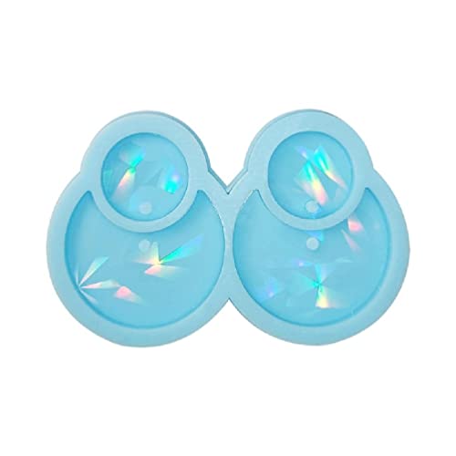 Holographique Lumière Ombre Moules en Silicone DIY Boucle d'oreille Ronde en Forme De Lune Pendentif Résine Moule Époxy Coulée Moule Bijoux Outil Silicone Moule holographique Cover