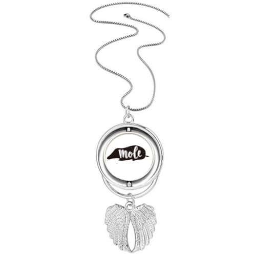 Collier ailes d'ange rotatif noir et blanc pour vos soirées chic