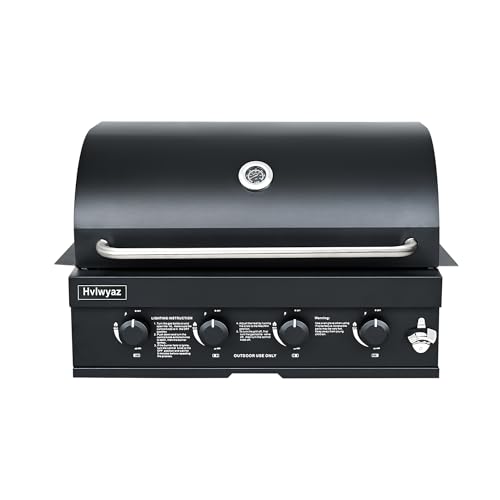 Hvlwyaz 4-Burner Built-In Gas Grill for Outdoor Kitchen