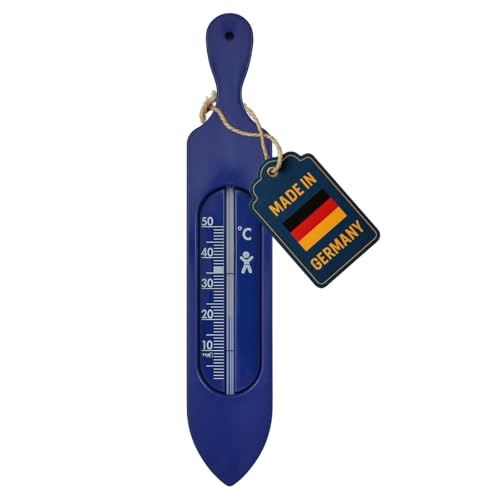 TFA Dostmann Analoges Badethermometer 14.3018.06 zur Ermittlung der Badewassertemperatur blau