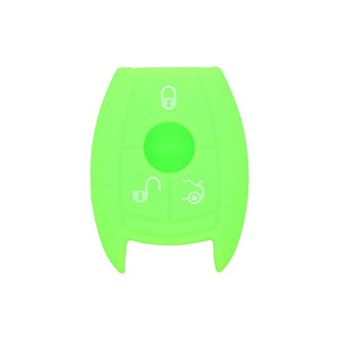 BROVACS Silicone Cover Protector Case Holder Skin Jacket Compatible with MERCEDES BENZ Smart Remote Key Fob 3 4 Button CV9950 Light Green - Image 2