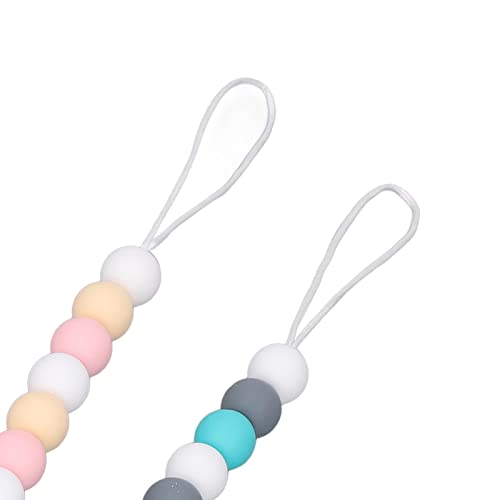 Suporte para Prendedor de Chupeta, Clipe para Coleira Flexível Colorido Com 24 Cm de Comprimento 2 P