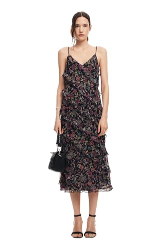 Desigual Women's Midi Dress with Ruffles