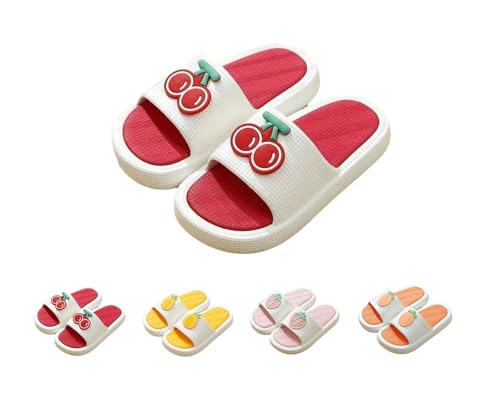 Strawberry Slippers for Women Men Cute Home Slides Preppy Anti-slip Indoor Outdoor Slippers Open-toe Cherry Shower Shoes