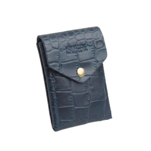 Image of Leatherful Flip - Top Grain Leather Vertical Slim Wallet for Men | Easy Quick Card Access | Compact Front Cash Pocket & Button Lock | Minimalist Travel & Daily Carry Wallet