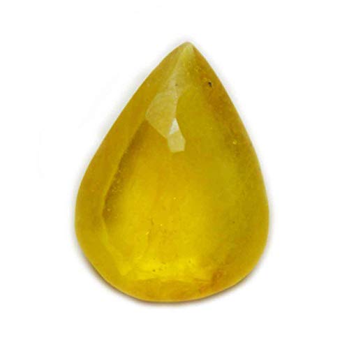 Saphir jaune Pukhraj taille poire pour bague spirituelle et élégance au quotidien