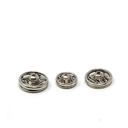 Dritz 81-65 Sew-On Snaps, Size 1/0, 2/0 & 4/0, Nickel-Plated Brass, 36 Count #TOP1
