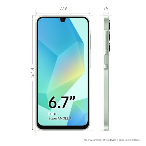 Samsung Galaxy A16 4G Android Smartphone, Super Amoled 6.7" Screen, Multiple Cameras, 128GB Storage, Light Green, 3 Year Manufacturer Extended Warranty (UK Version)