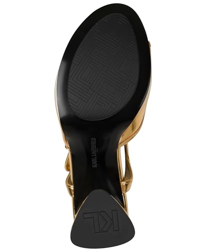 KARL LAGERFELD Women's Hallet Platform Block Heel with Ankle Strap Slide Sandal4