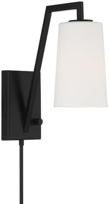 Crystorama Avon 1 Light Glass Shaded Matte Black Task Sconce