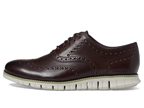 Image of Cole Haan Men's Zerogrand Wing Tip Oxford, Dark Chocolate Gold Fusion, 8.5 Wide
